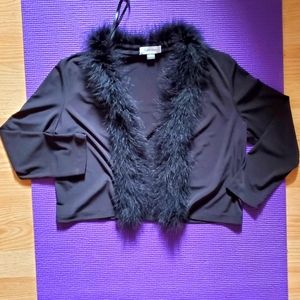 Calvin Klein black cropped cardigan